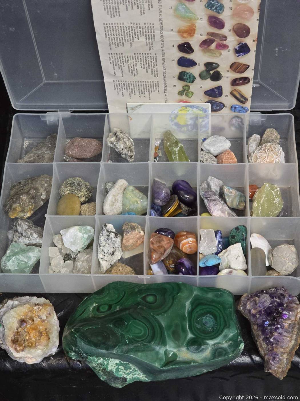 Tumbled Rocks Display Rough And Tumbled Rocks Collection | Maxsold