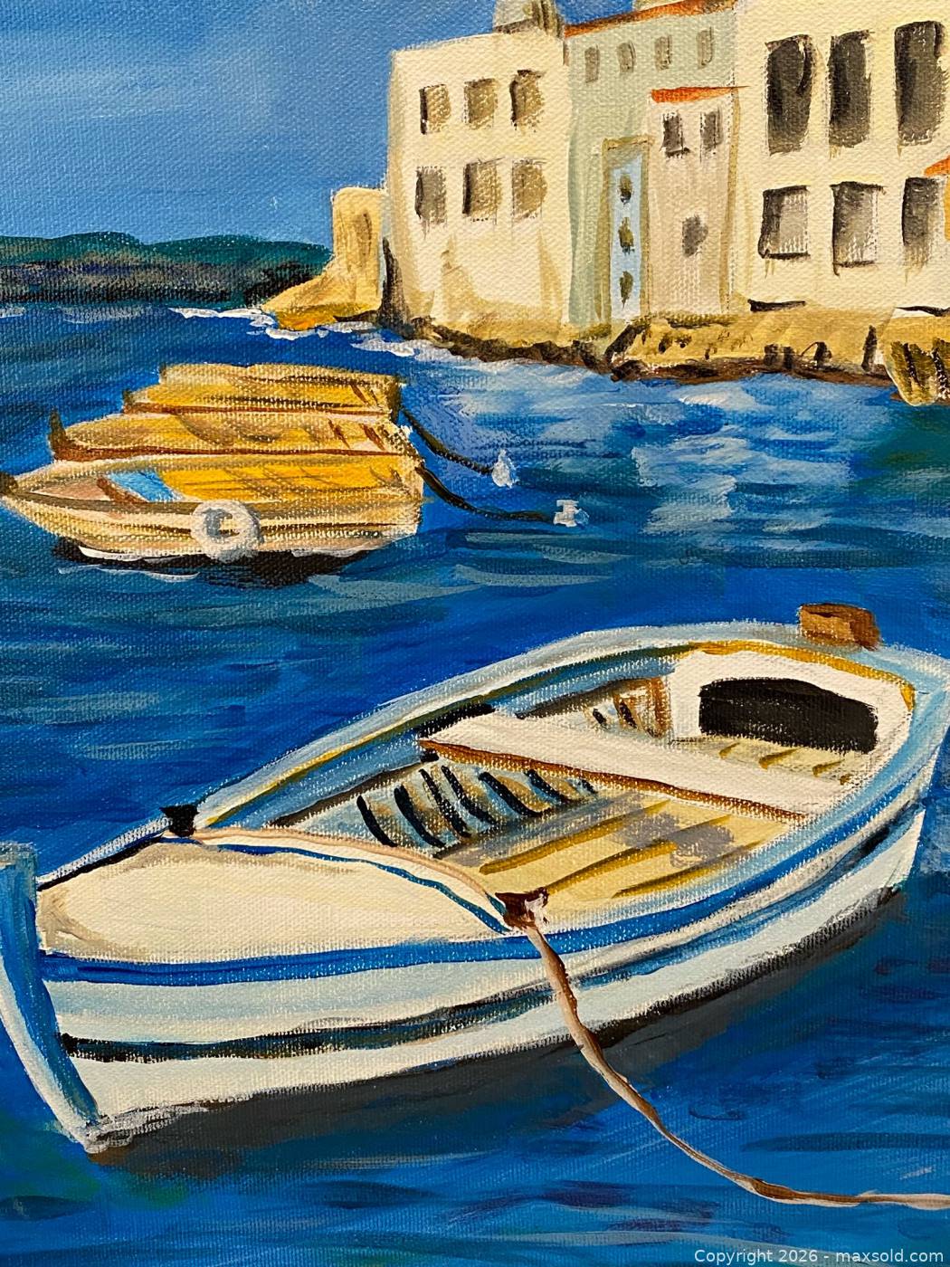 Chris De Combe framed acrylic painting 26x22 | Maxsold