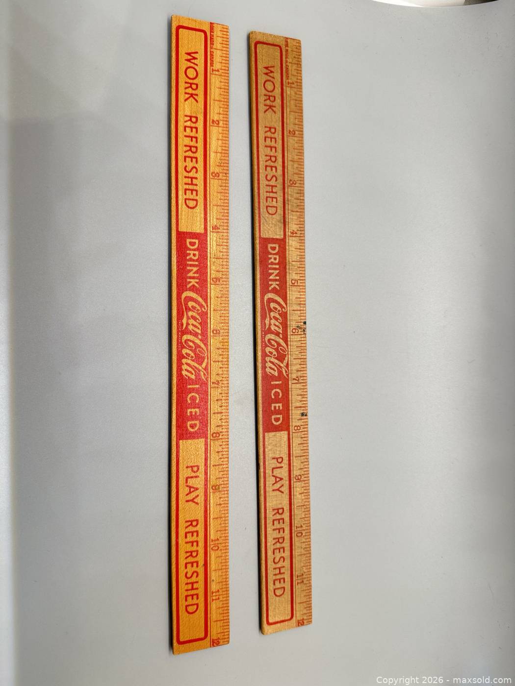 Coca-Cola wooden promotional rulers 2 | Maxsold