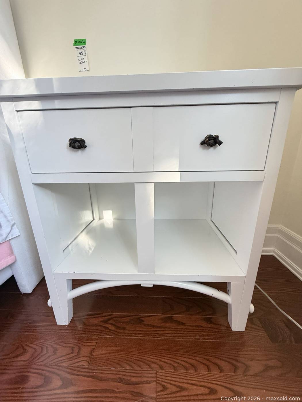 Painted MDF Nightstand with Drawers | Maxsold