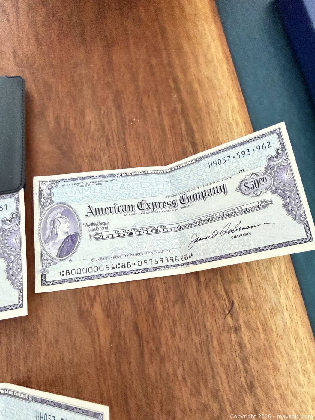 American Express $50 travellers cheques, 3 | Maxsold