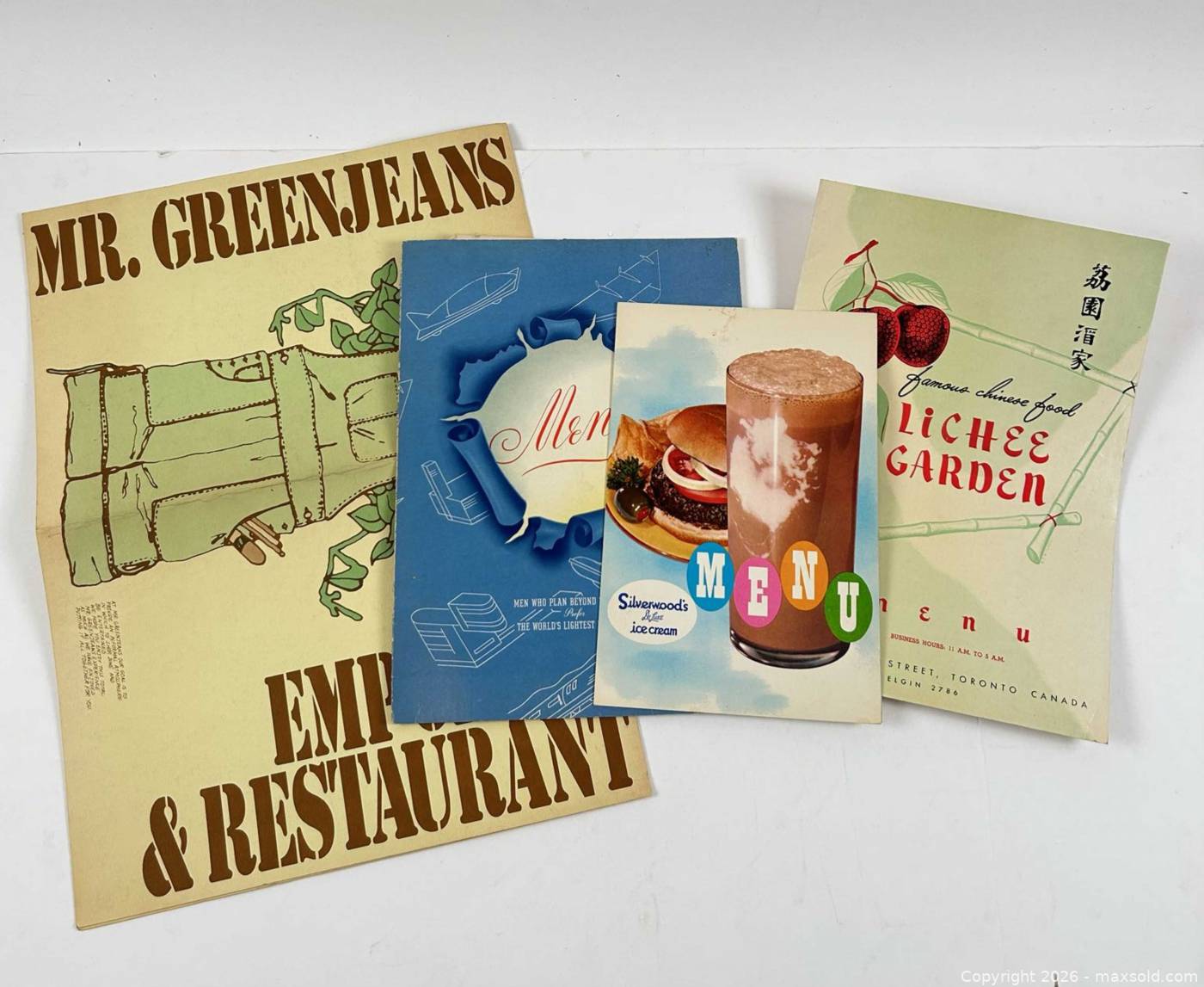 Vintage Toronto restaurant menus | Maxsold