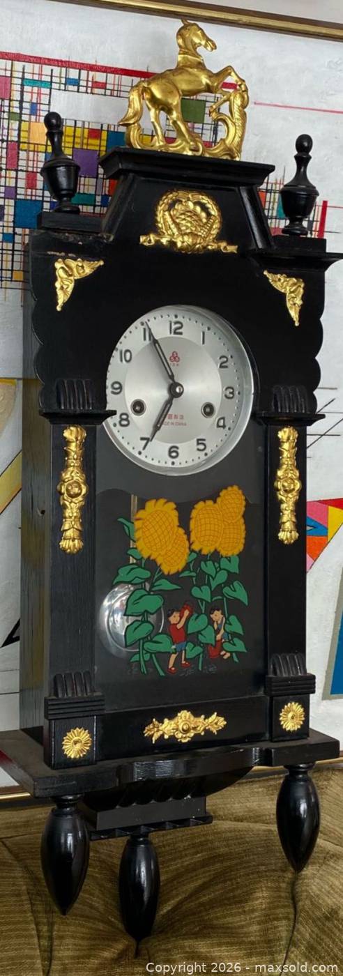 555 Mechanical Wood Wall Clock Shanghai | Maxsold
