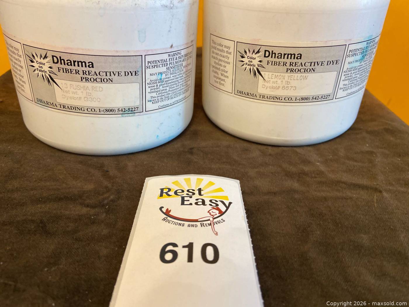Dharma Fiber Reactive Dye containers | Maxsold