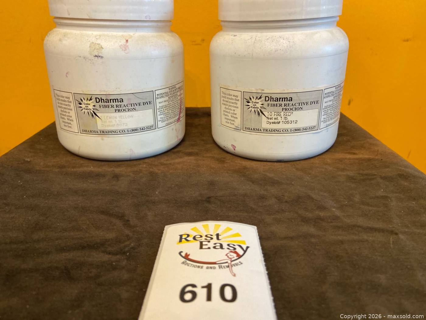 Dharma Fiber Reactive Dye containers | Maxsold