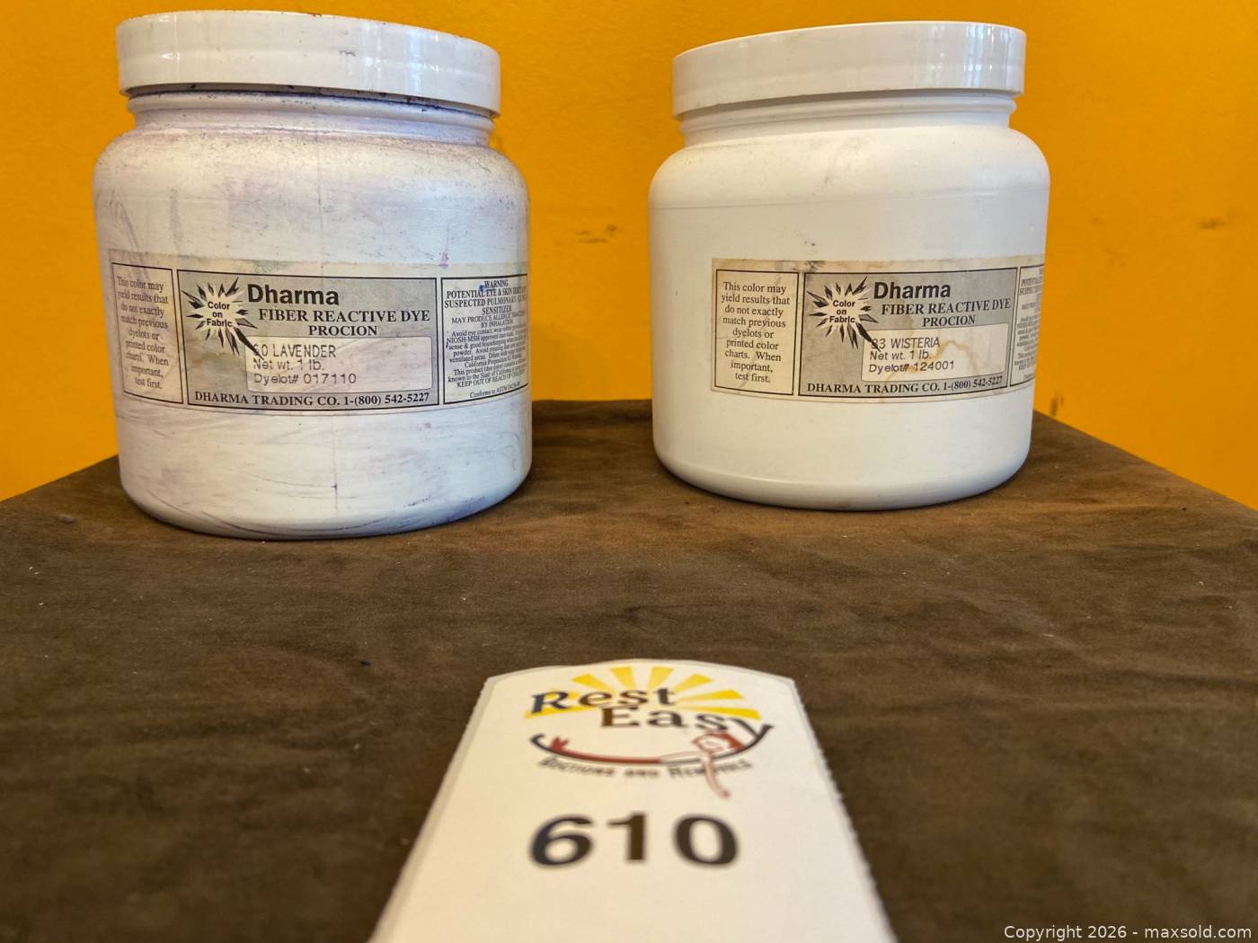 Dharma Fiber Reactive Dye containers | Maxsold
