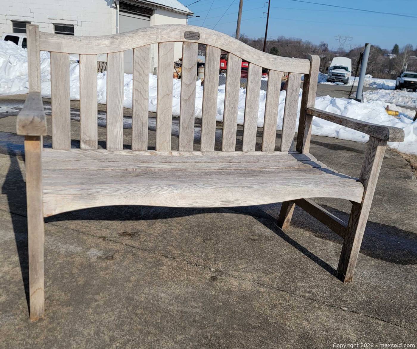Berkeley Forge & Foundry wooden bench | Maxsold