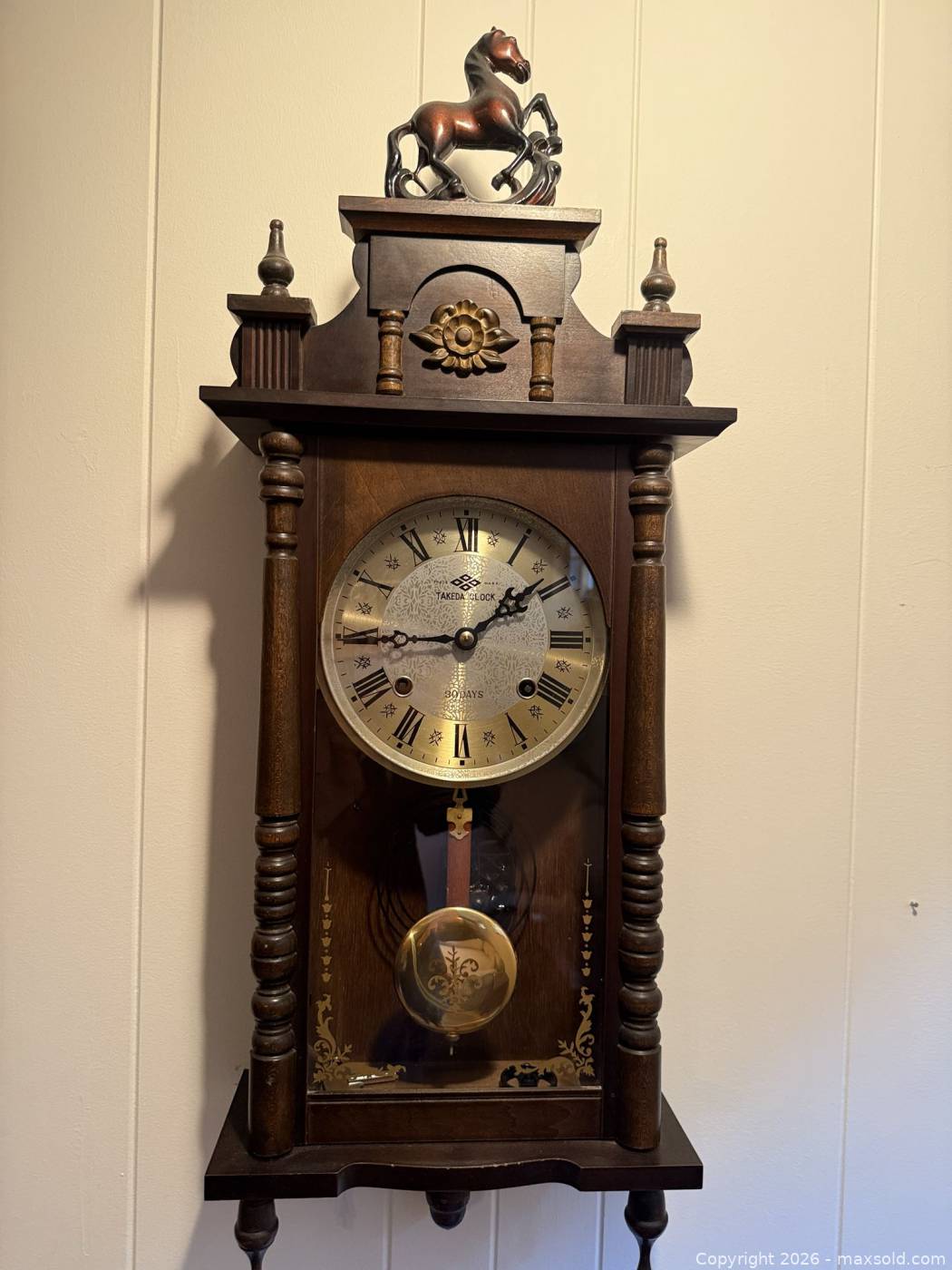 Takeda 30-Day Mechanical Pendulum Wall Clock | Maxsold