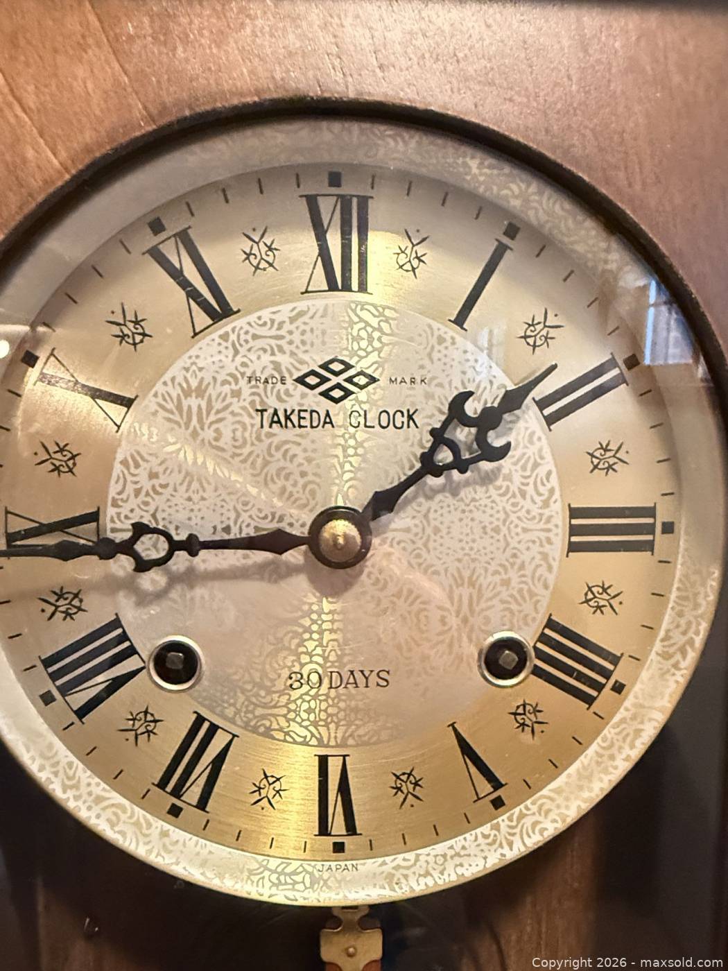 Takeda 30-Day Mechanical Pendulum Wall Clock | Maxsold