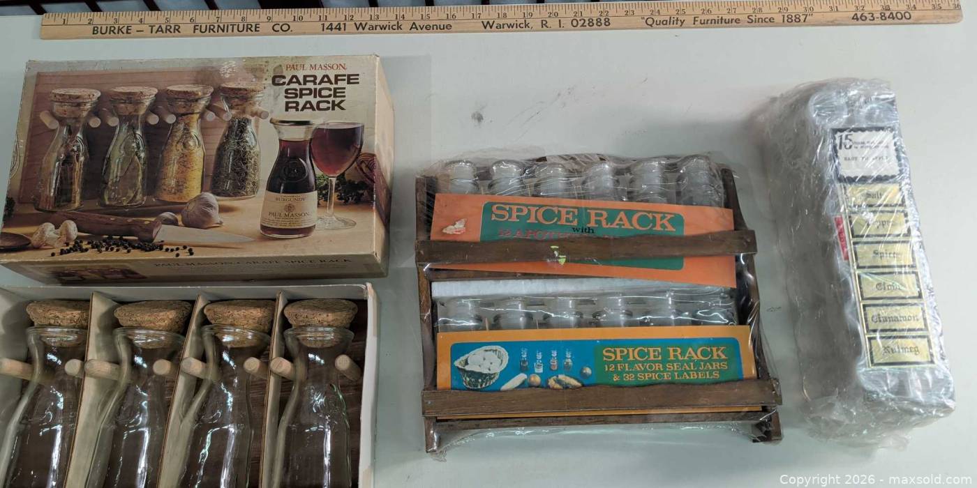 Paul Masson Carafe spice racks & jars | Maxsold