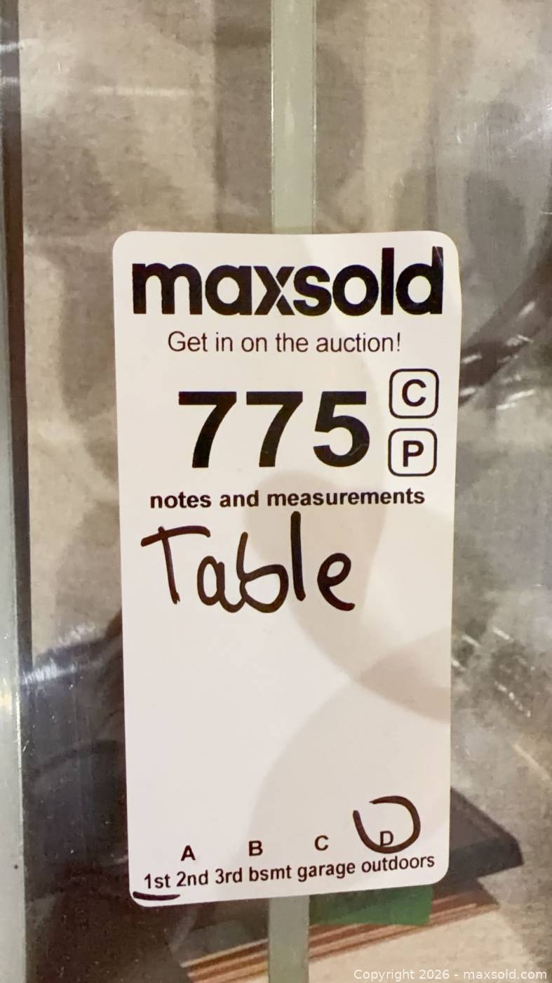 Wood Frame Glass Top Coffee Table | Maxsold