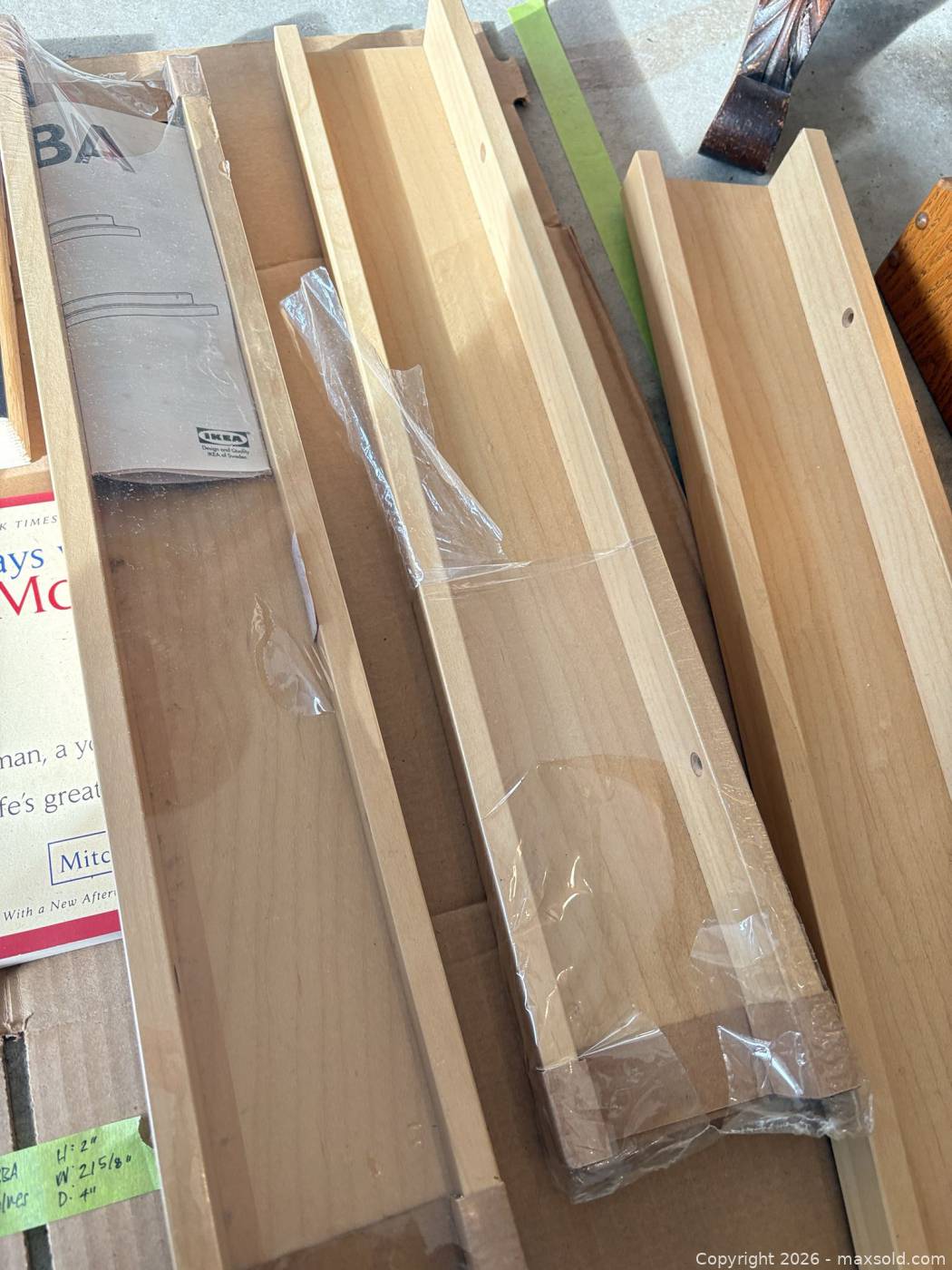 IKEA RIBBA 55 cm picture ledges with 12 assorted books | Maxsold