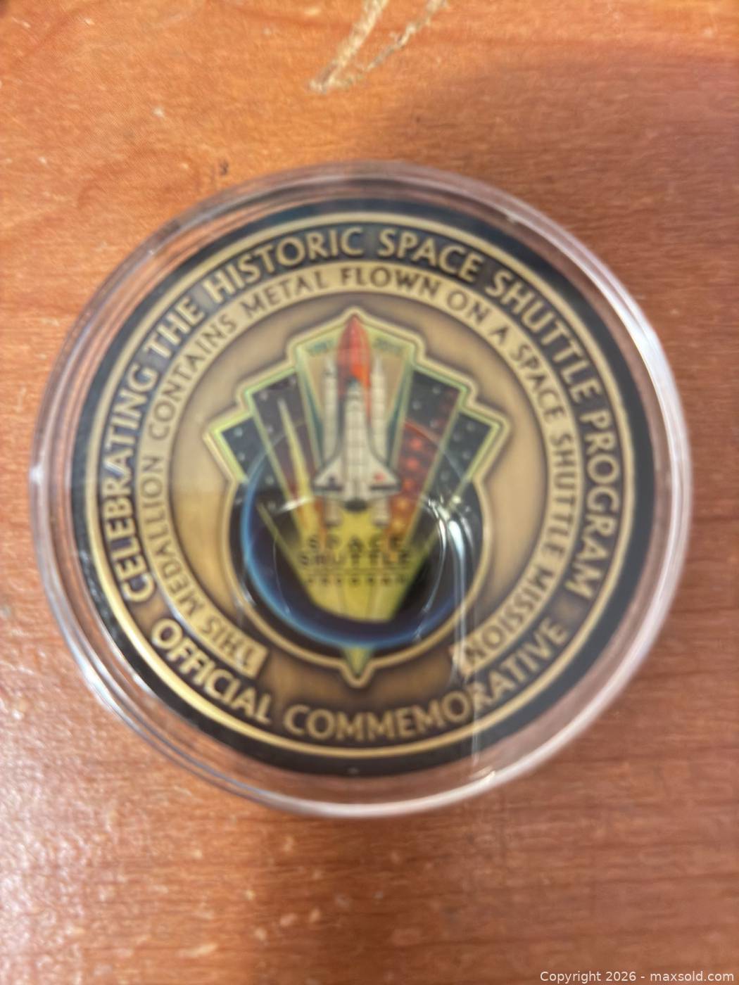 NASA space shuttle flown commemorative medallion | Maxsold