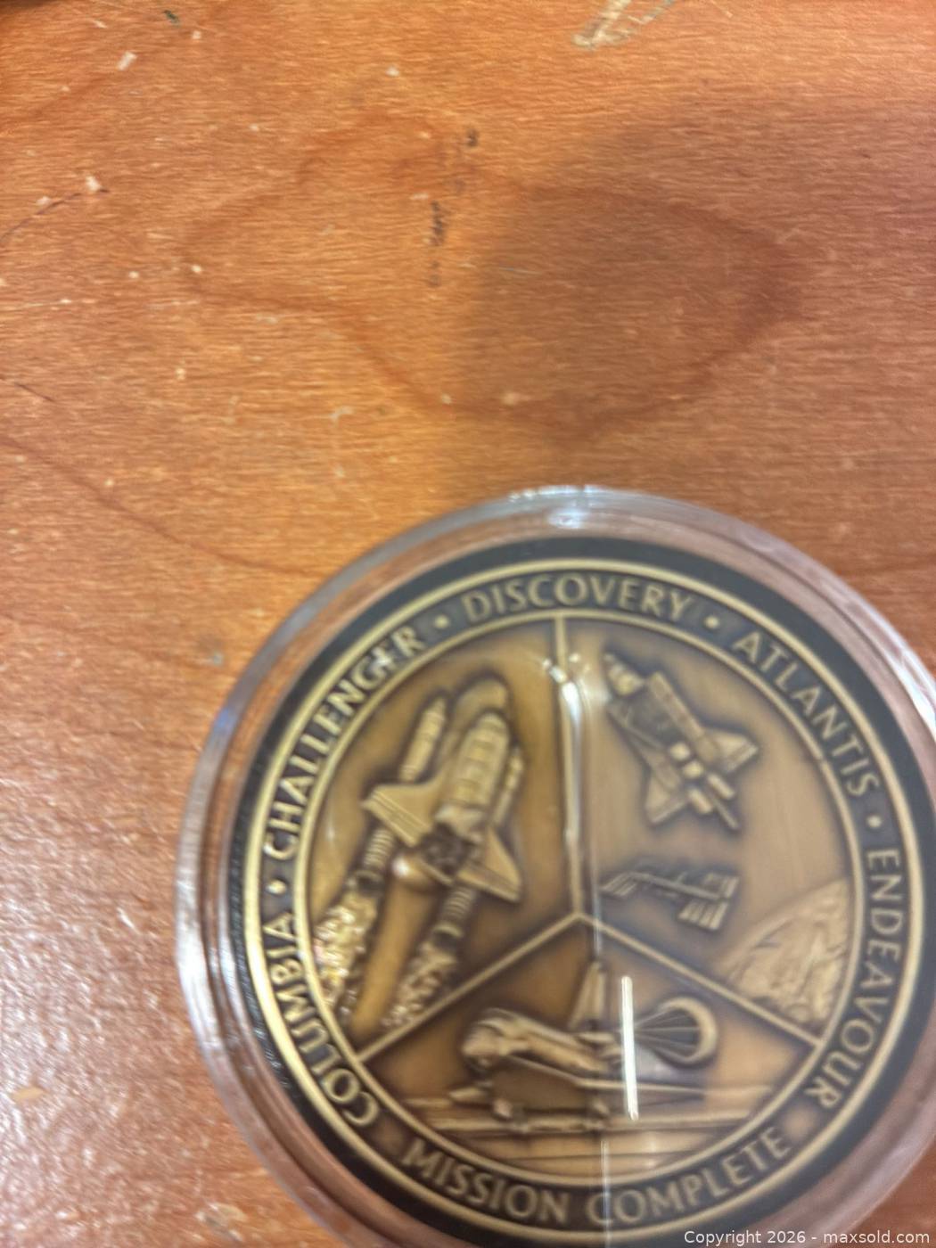 NASA space shuttle flown commemorative medallion | Maxsold