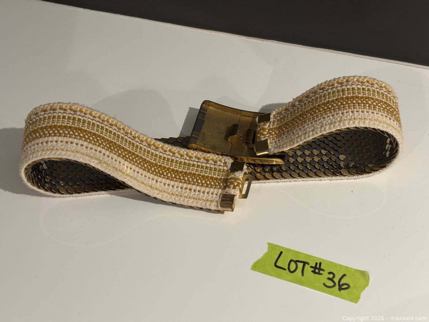 Vintage Silver Fishscale Stretch Belt with Round Disc Hook Closure Disco Silver Vintage Belts for sale | eBay main image 2