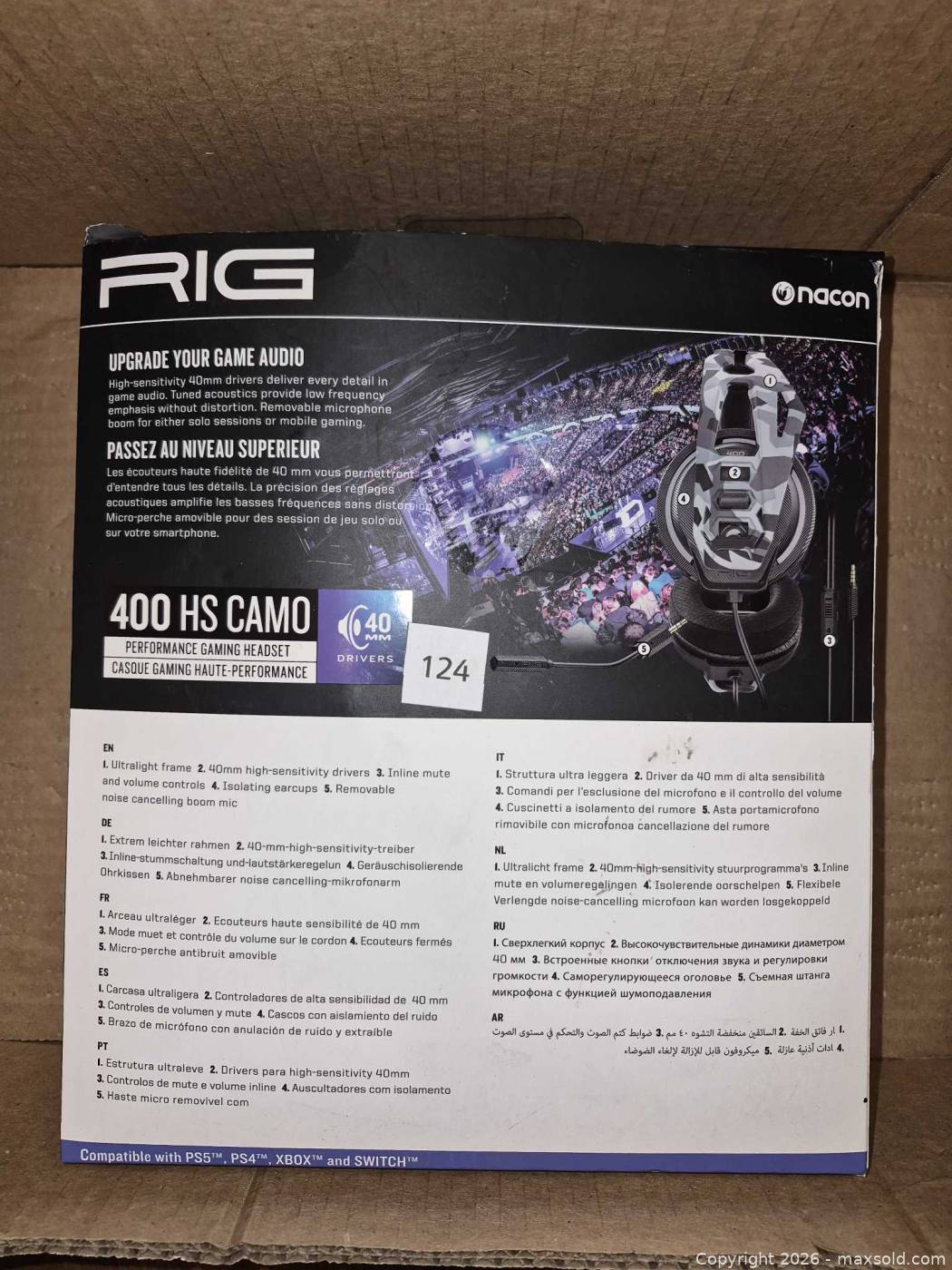 RIG 400 HS CAMO Gaming Headset | Maxsold