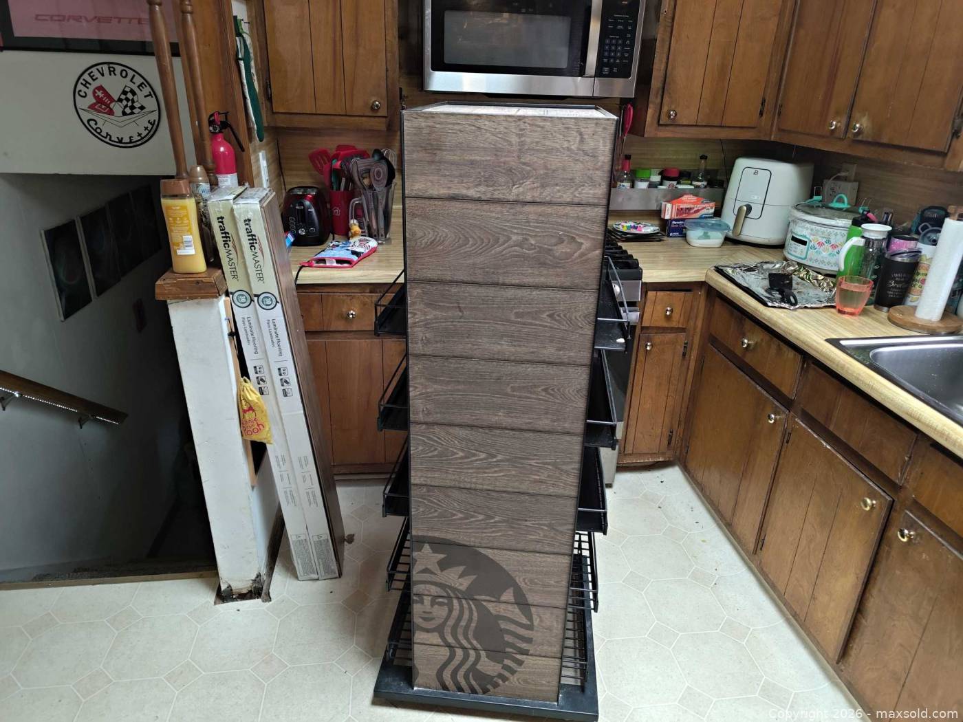 Starbucks Rack Design Starbucks freestanding metal display rack | Maxsold