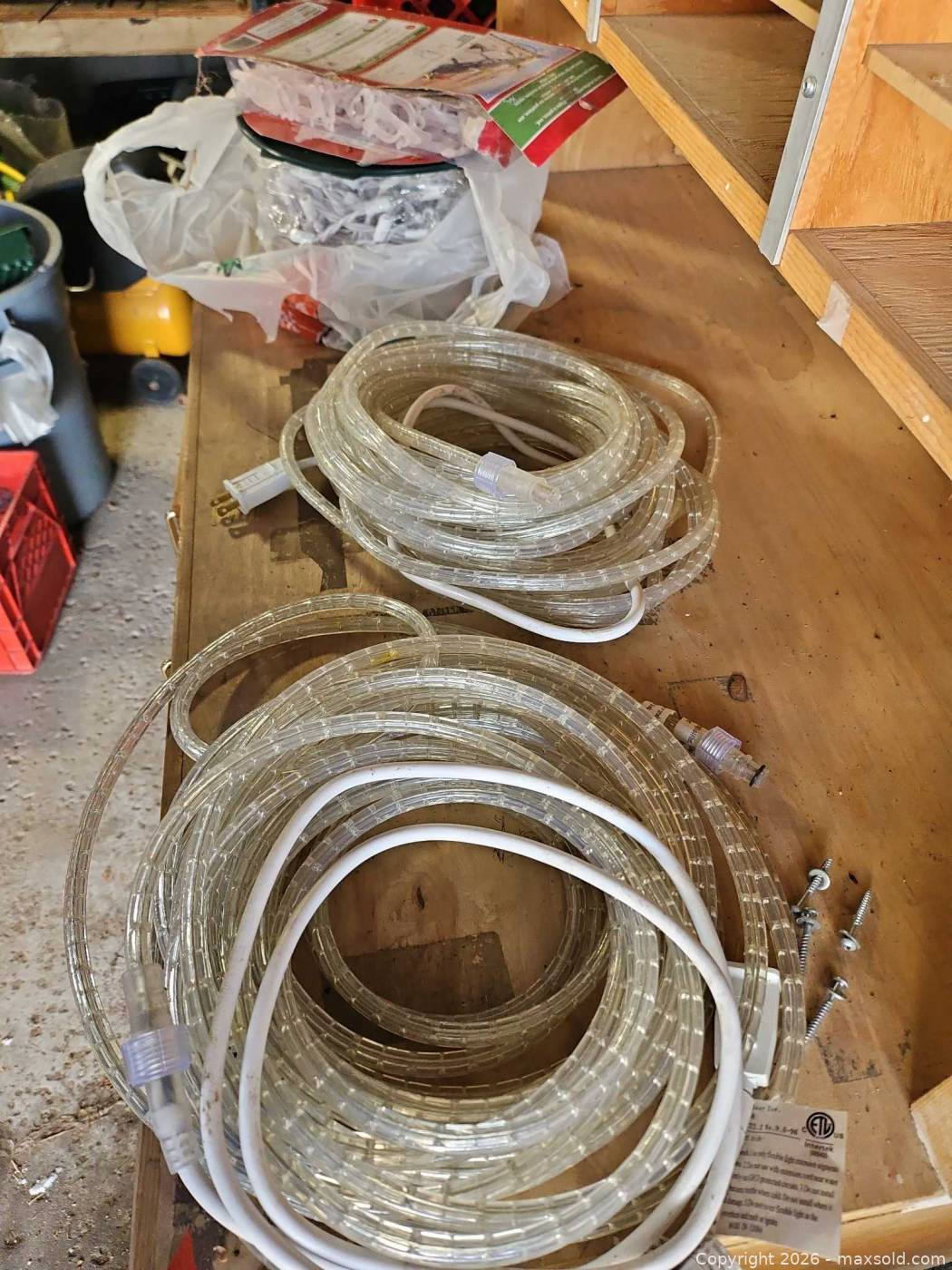 Wled Rope Light 75ft warm white LED rope light with mounting clips | Maxsold