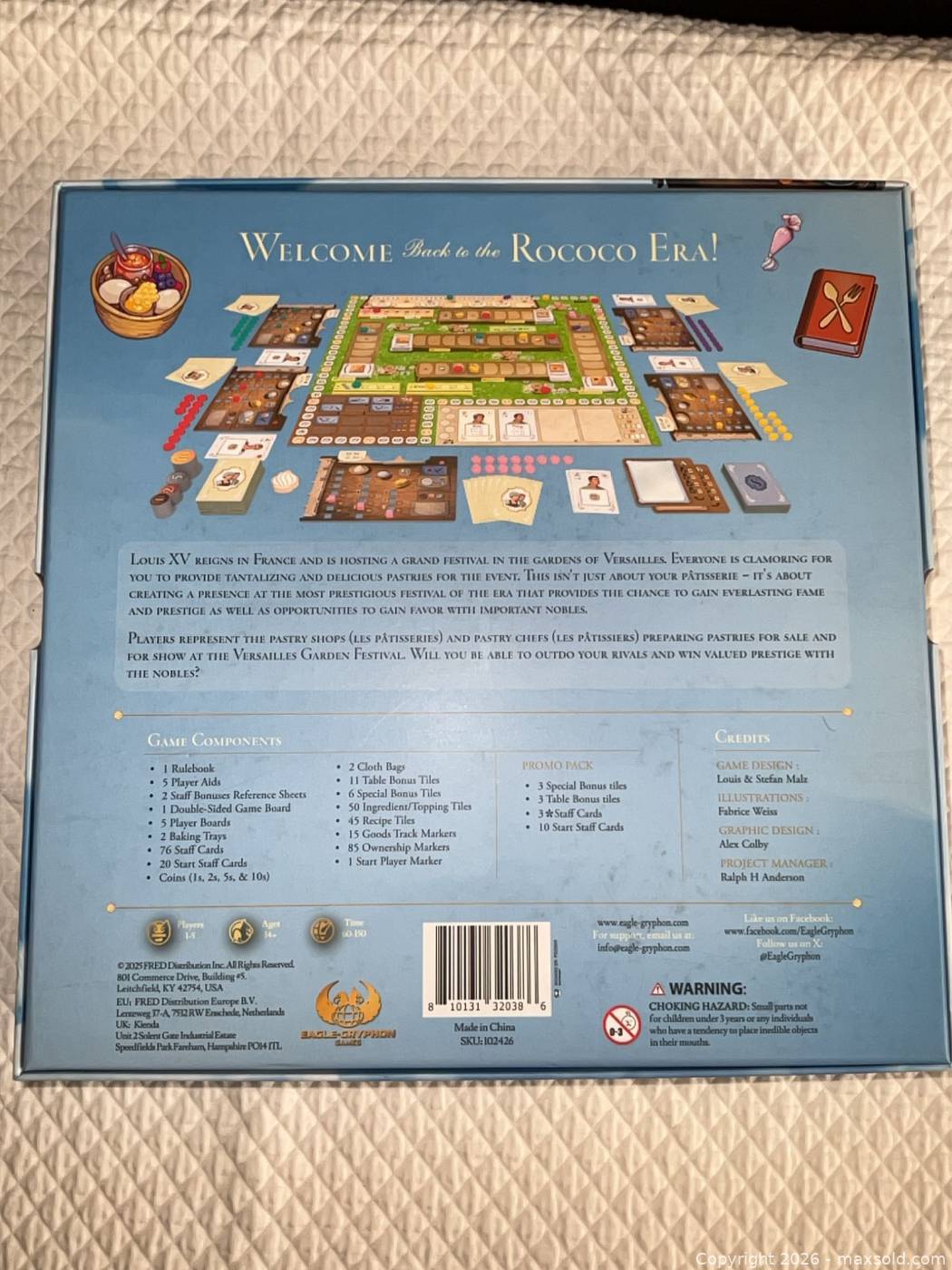 La Patisserie Rococo Board Game | Maxsold