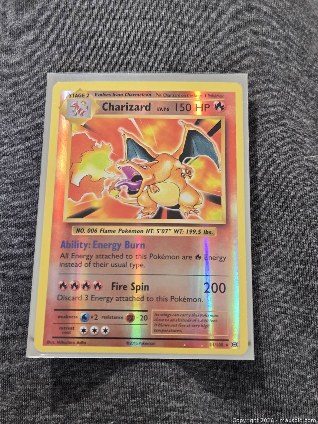 Pokémon Charizard Reverse Holo Card 11/106 | Maxsold