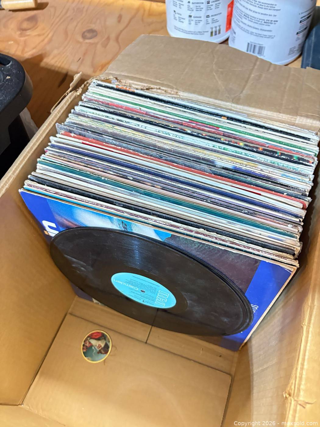 Vintage 12-inch LP vinyl records, mixed genres, approx 40 | Maxsold