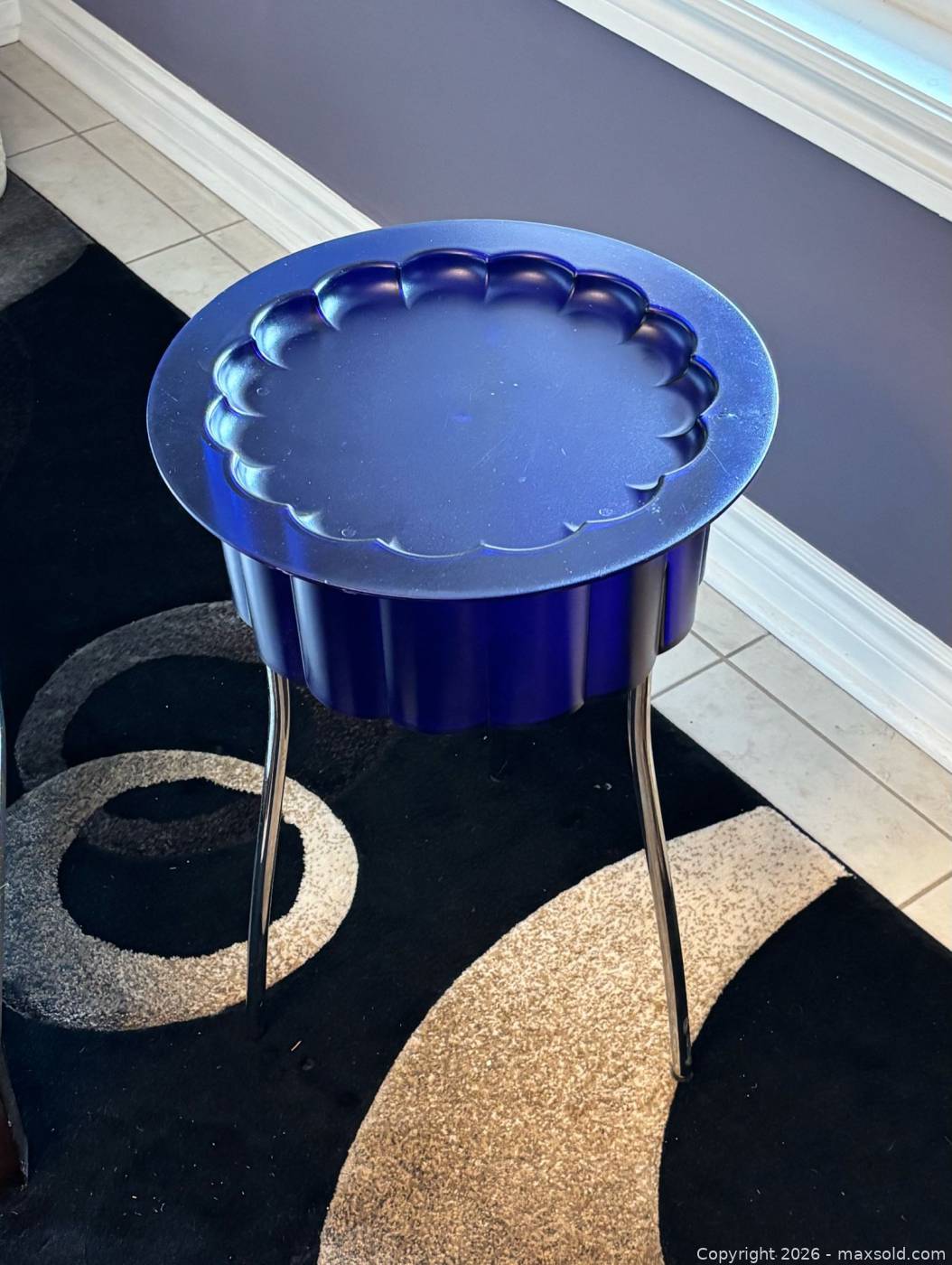 Vintage 1990s IKEA Hatten Cobalt Blue Side Table | Maxsold