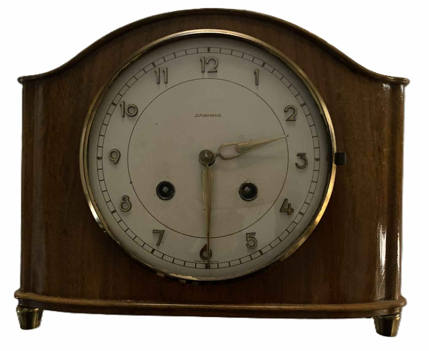 Junghans mechanical wooden tambour mantel clock | Maxsold