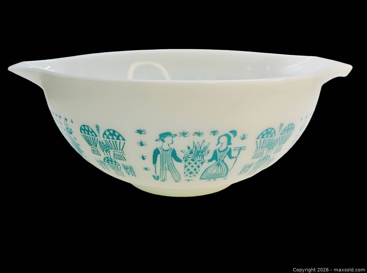 Pyrex 138 Pyrex Amish Butterprint Cinderella Mixing Bowl | Maxsold