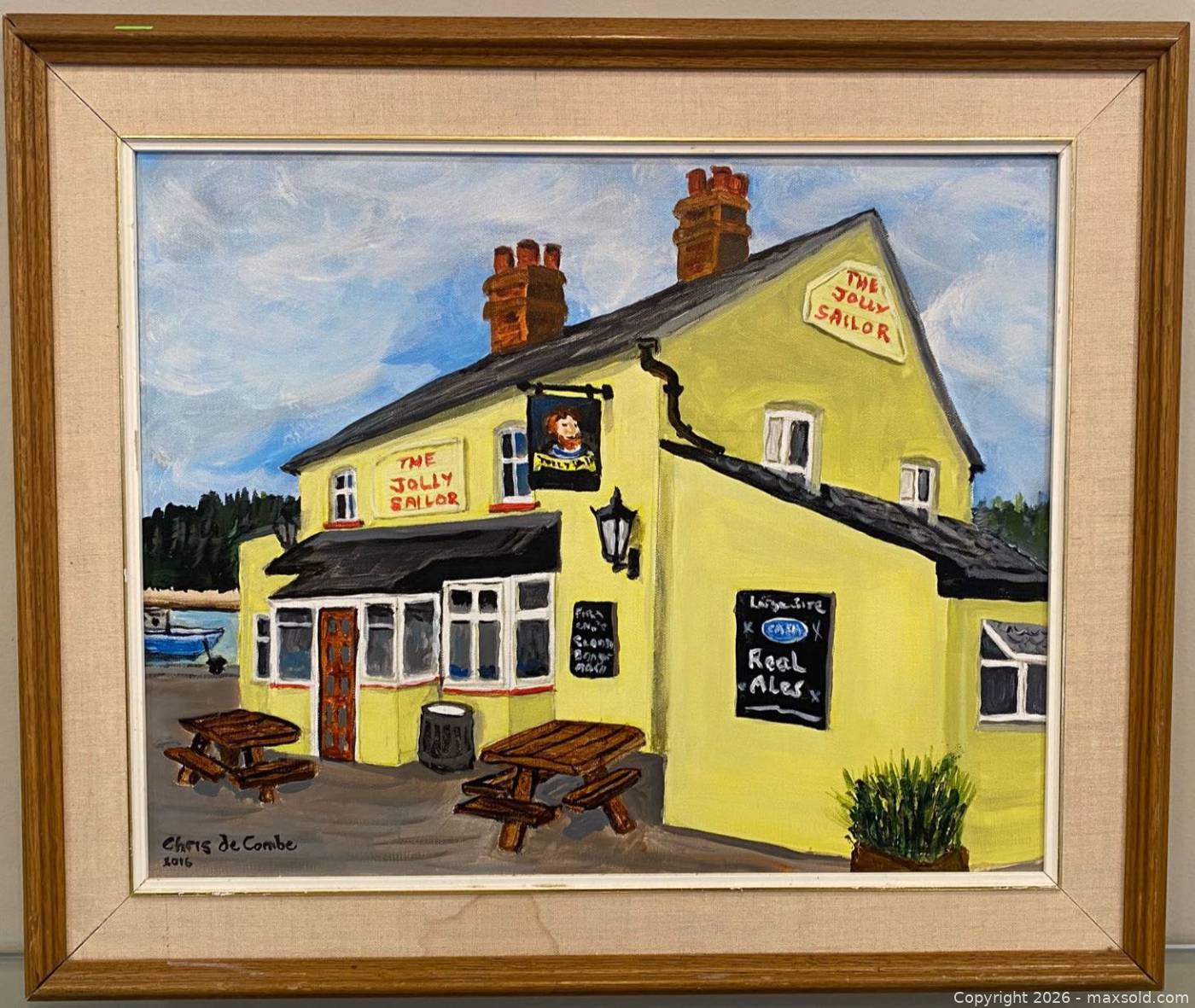 Framed Acrylic Painting by Chris De Combe 25x22 | Maxsold