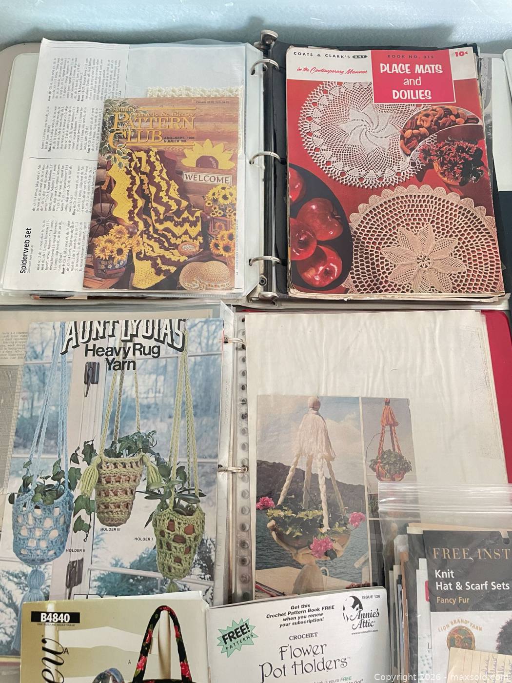Vintage crochet and knitting pattern collection | Maxsold