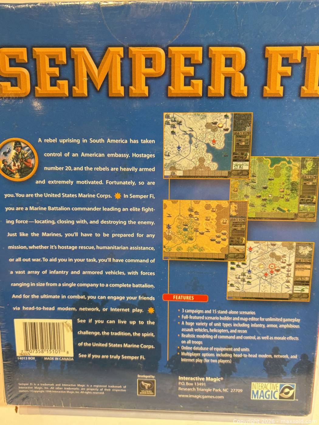 Semper Fi strategy computer game, sealed | Maxsold