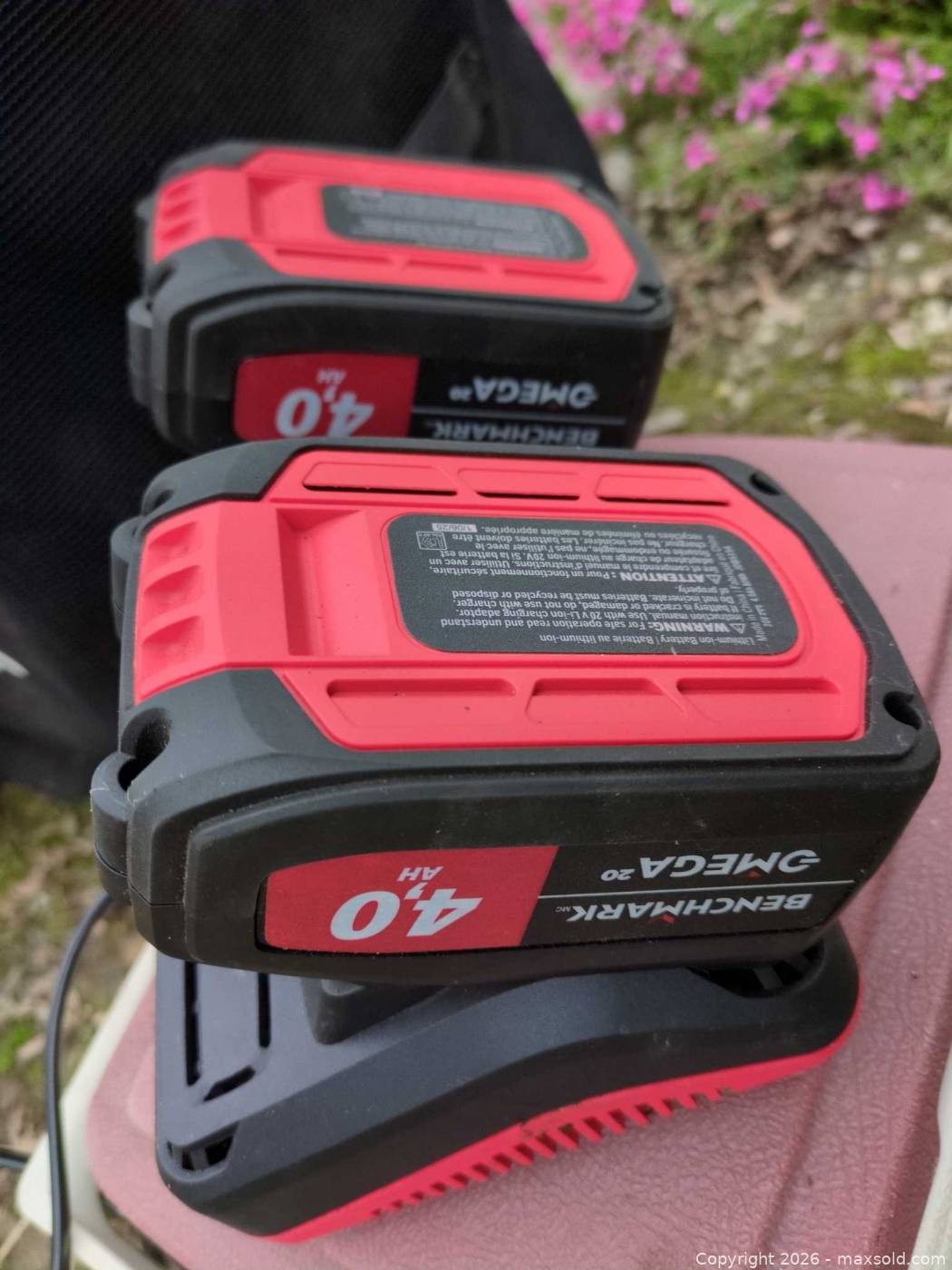 Benchmark cordless mower, trimmer, blower set with batteries and ...