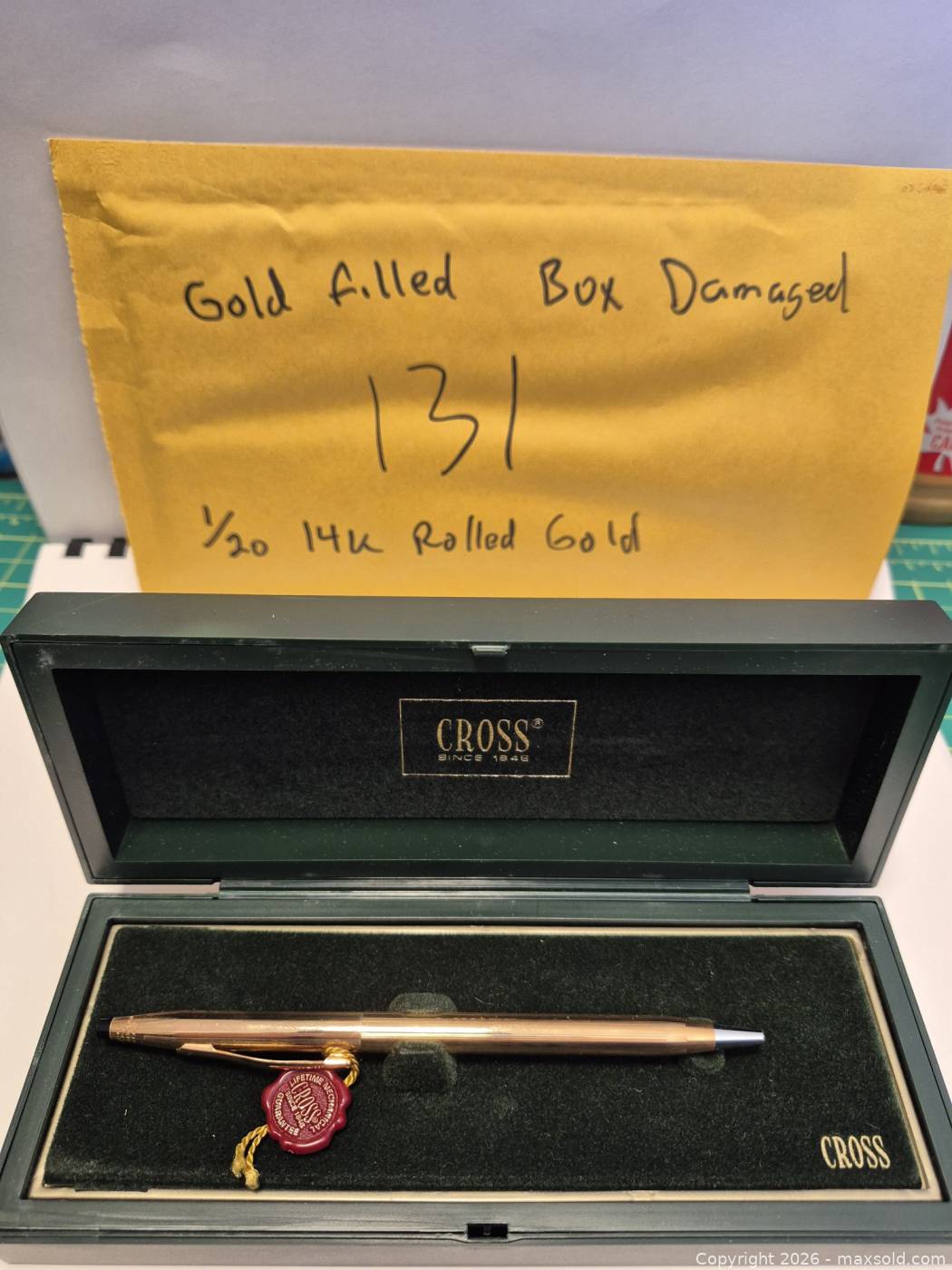 Cross 1/20 14K Rolled-Gold Ballpoint Pen In Box | Maxsold