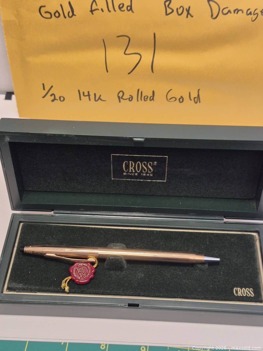 Cross 1/20 14K Rolled-Gold Ballpoint Pen In Box | Maxsold