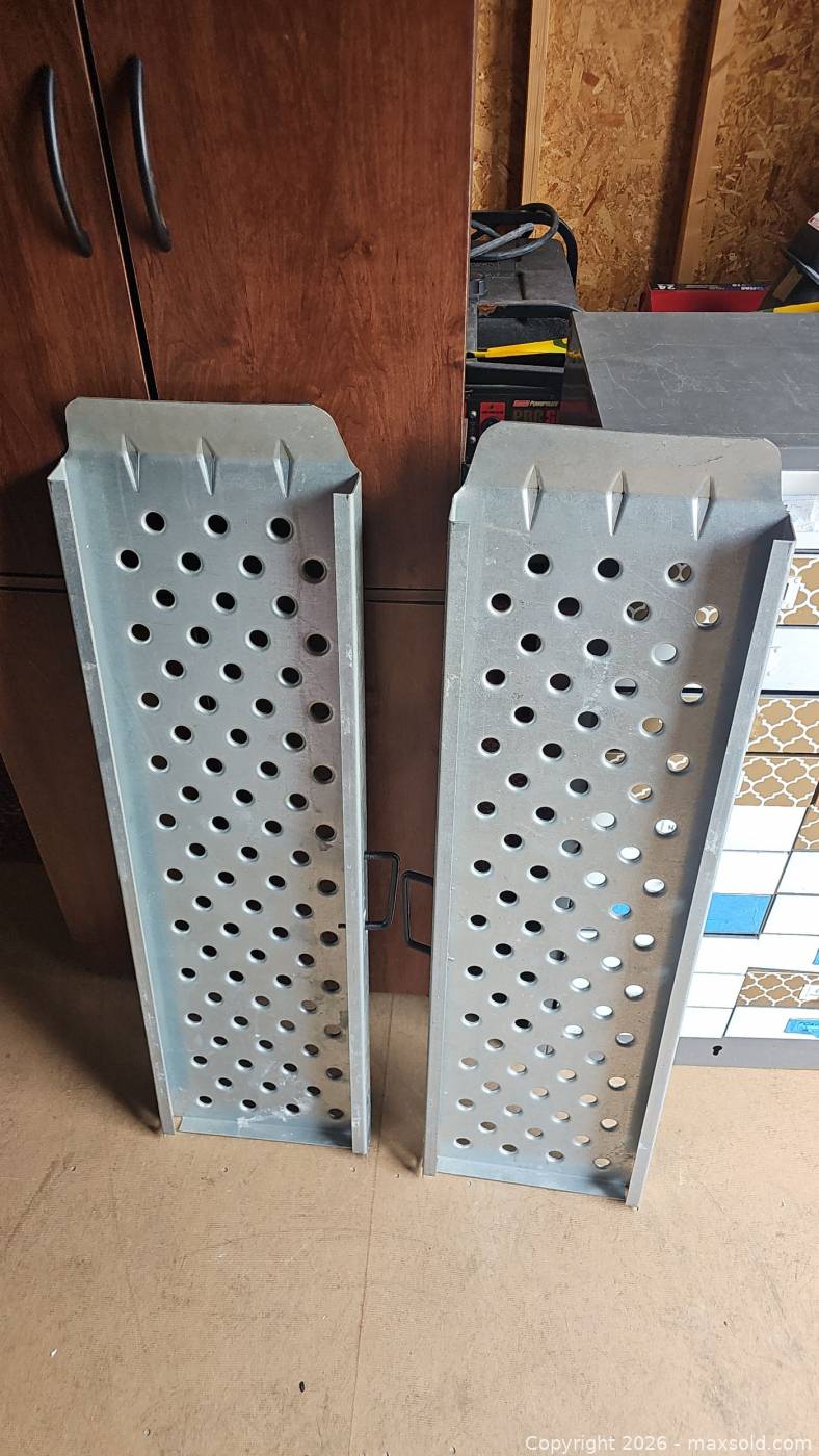 Highland Ramparts Galvanized Steel Loading Ramp Plates Pair | Maxsold