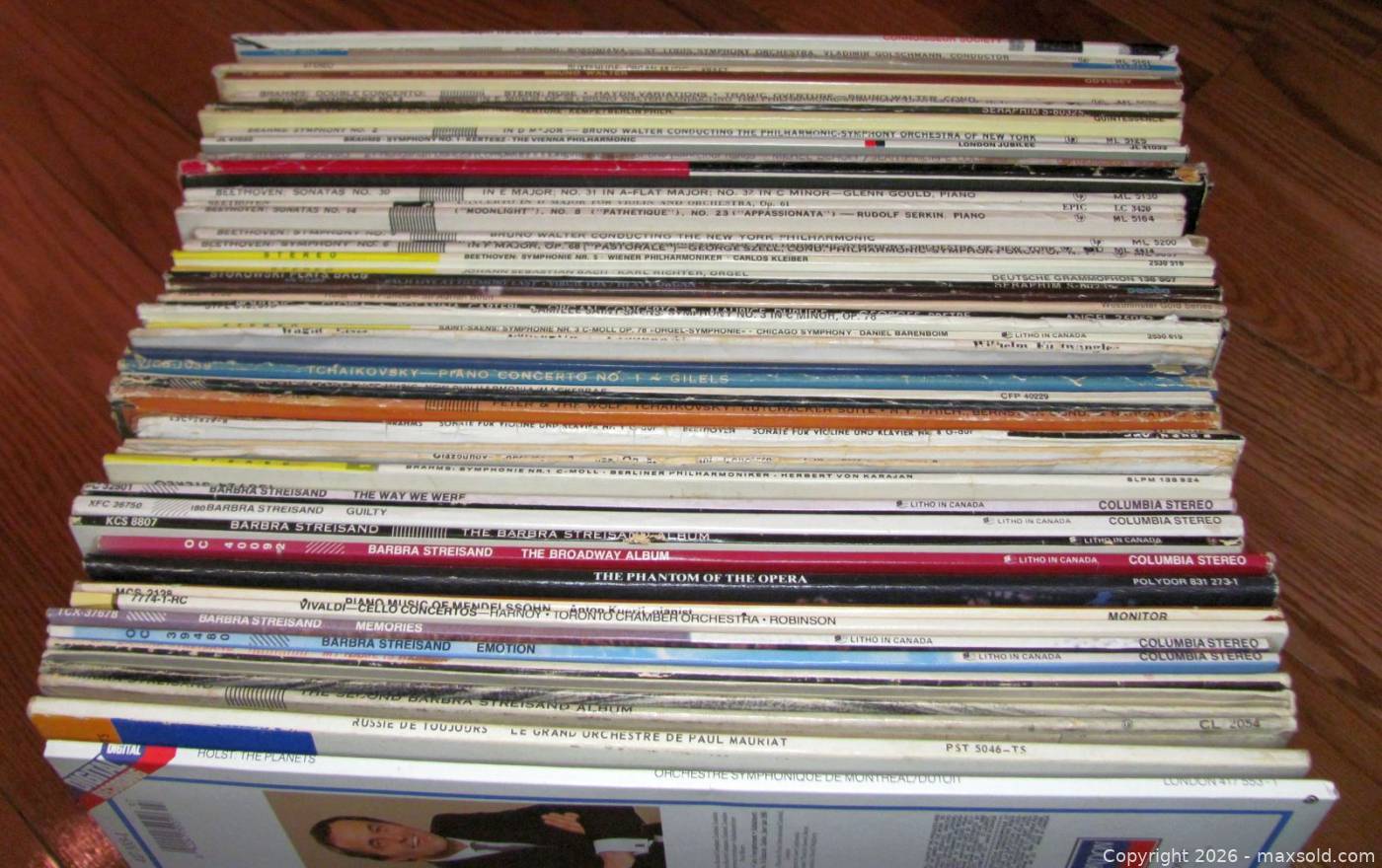 Records All Over Over 50 12-inch LP Vinyl Records Classical & Pop | Maxsold