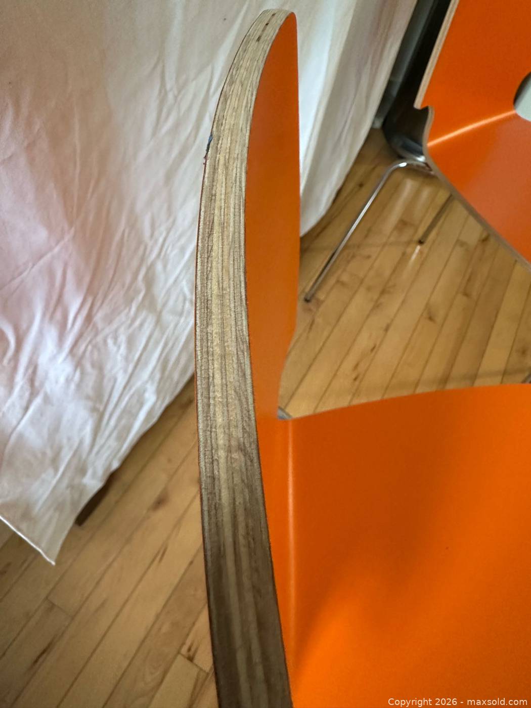 IKEA VILMAR Orange Chairs, Pair | Maxsold