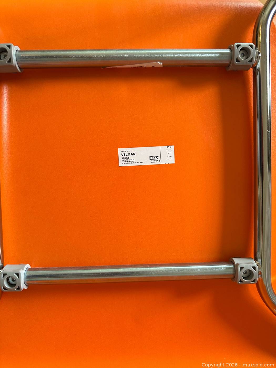 IKEA VILMAR Orange Chairs, Pair | Maxsold