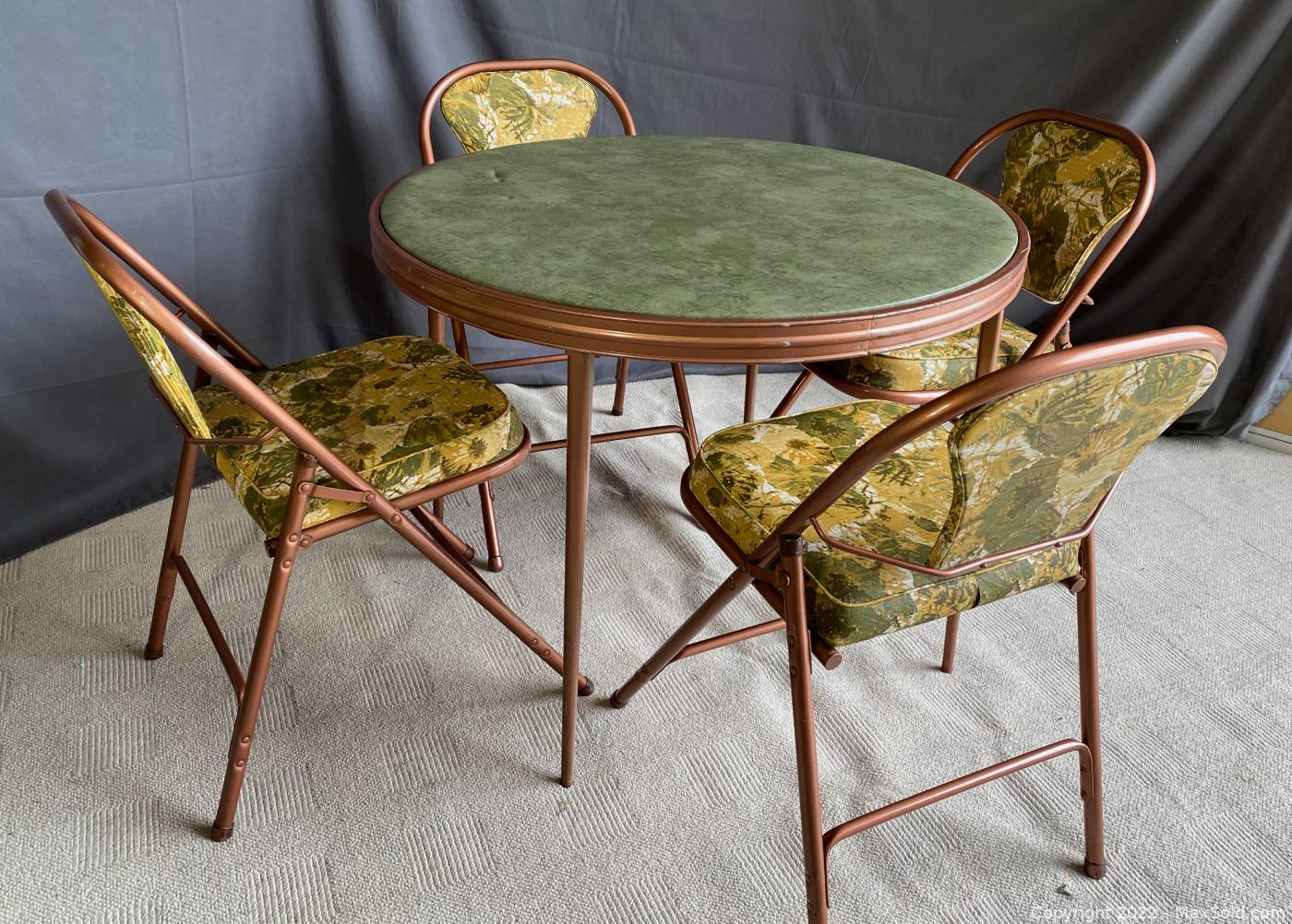 Mid Century Modern Vintage Card Table And Chairs Vintage Mid Century  Hamilton Cosco Folding Card Table, image size:1400x1002