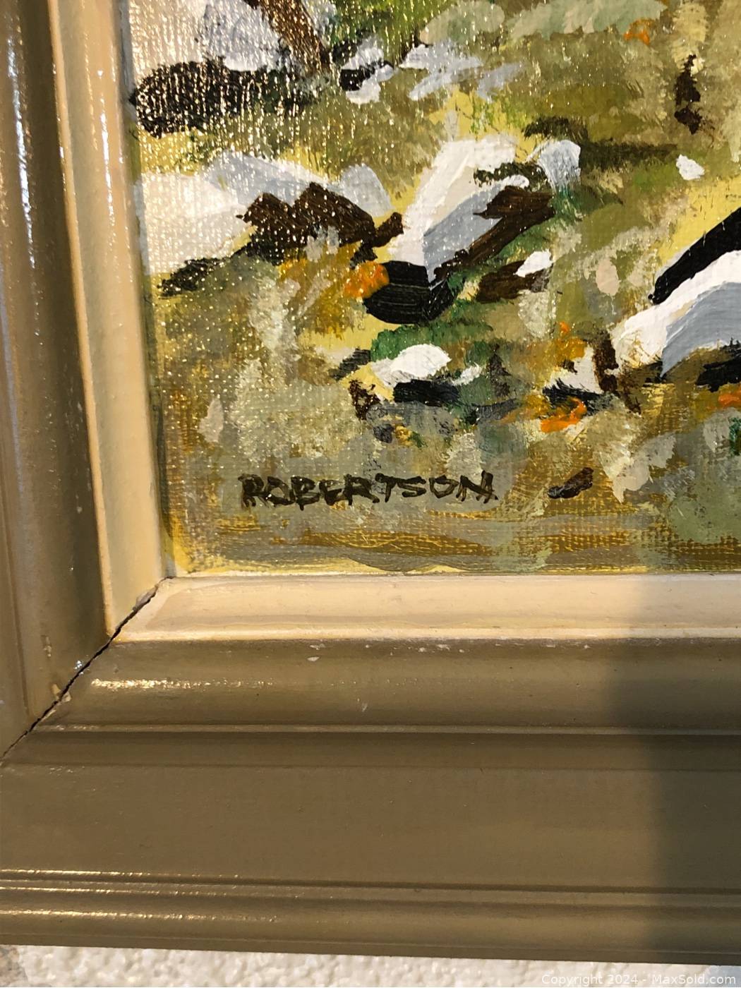 R.J. Robertson Two Acrylic Landscape Paintings | Maxsold