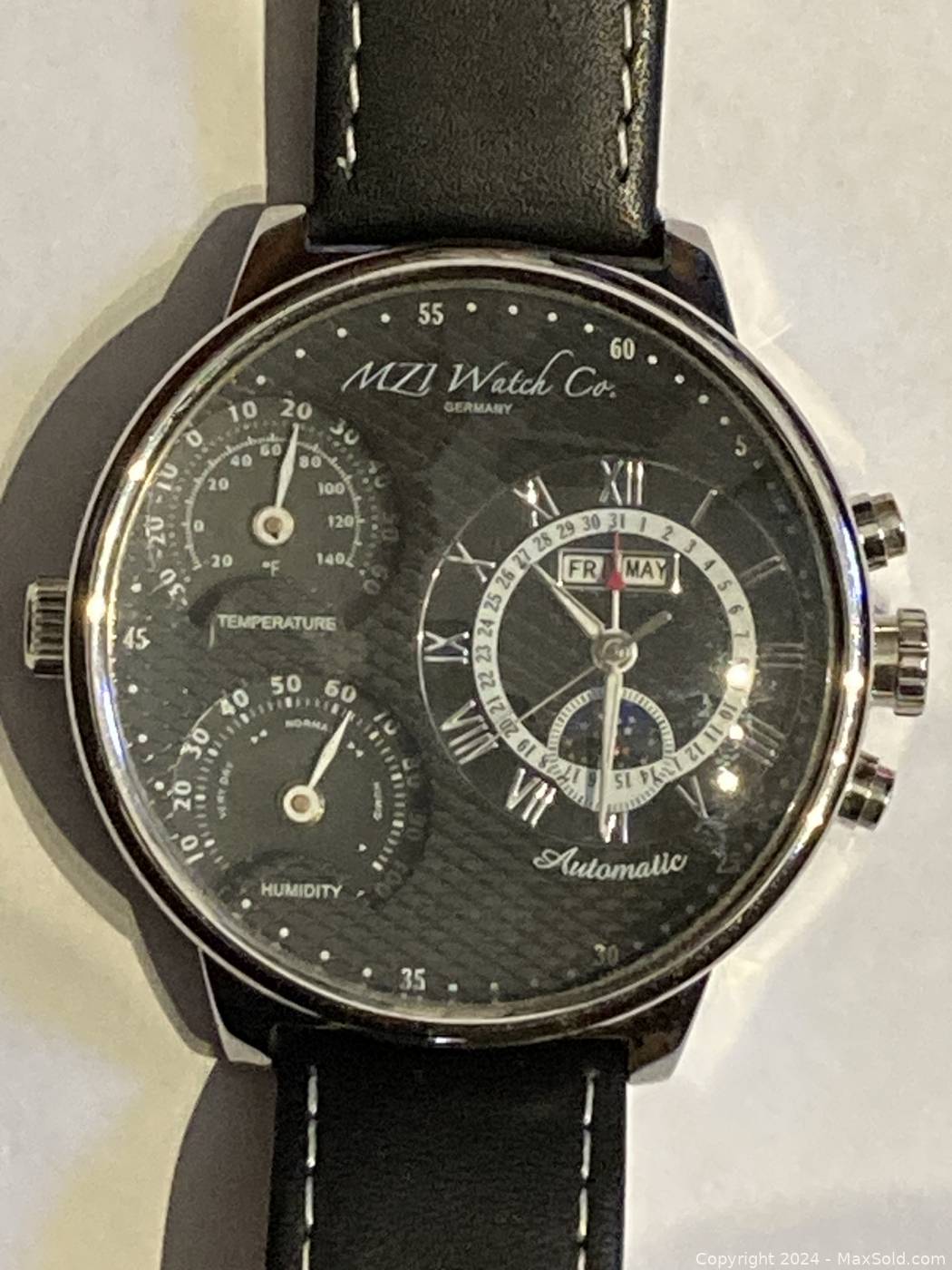 MZI Watch Co Men's 1972LSB Automatic Watch with Temperature