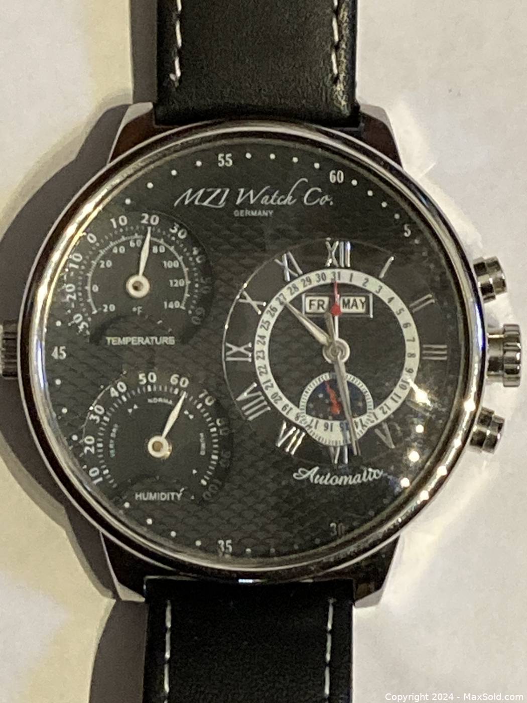 MZI Watch Co Men's 1972LSB Automatic Watch with Temperature