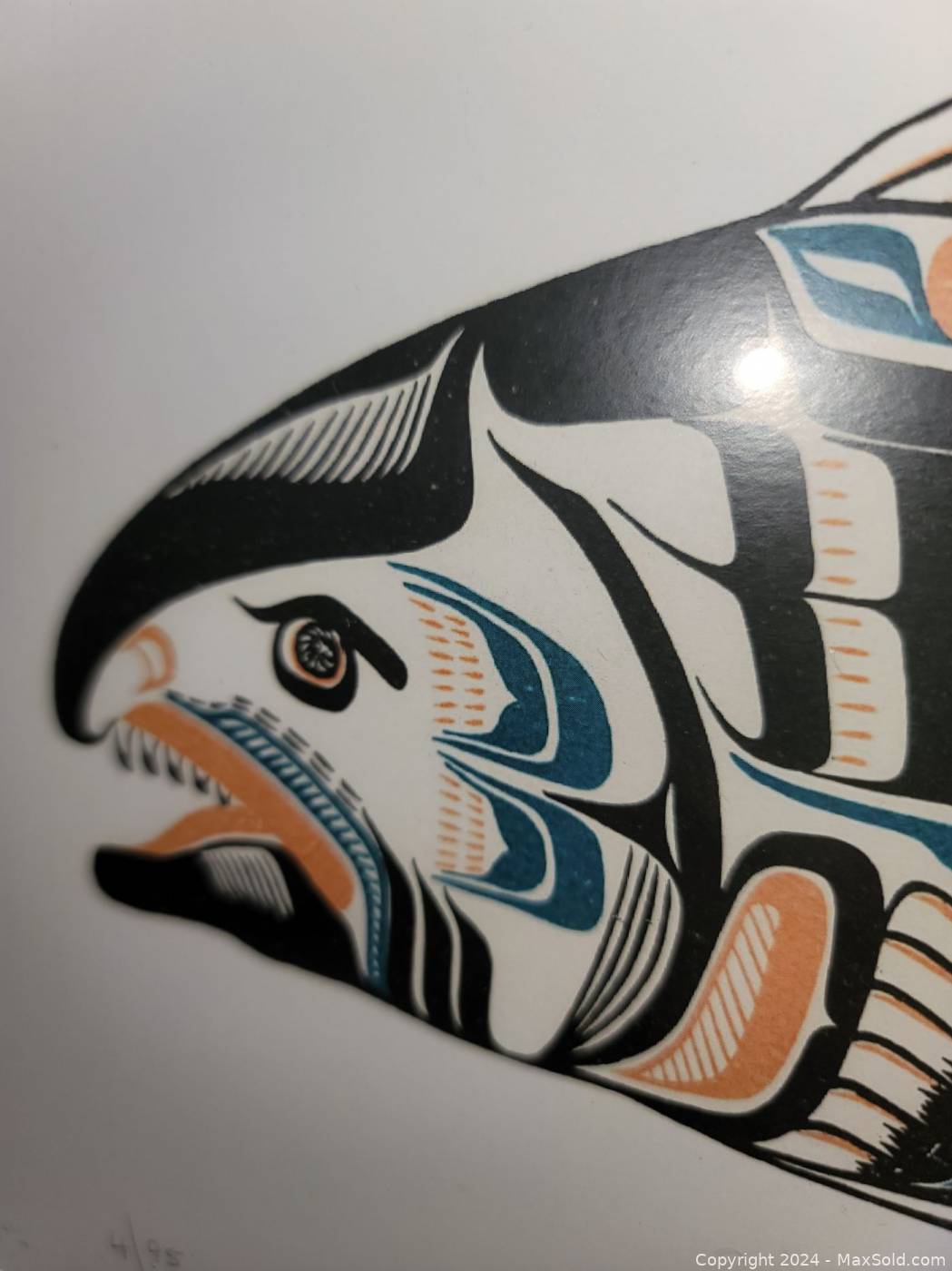 Professionally Framed Chief Henry Speck Fine Art Print Tyee Salmon