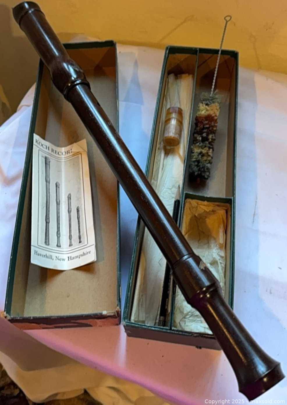 1960-70s Koch Haverhill NH wooden recorder | Maxsold