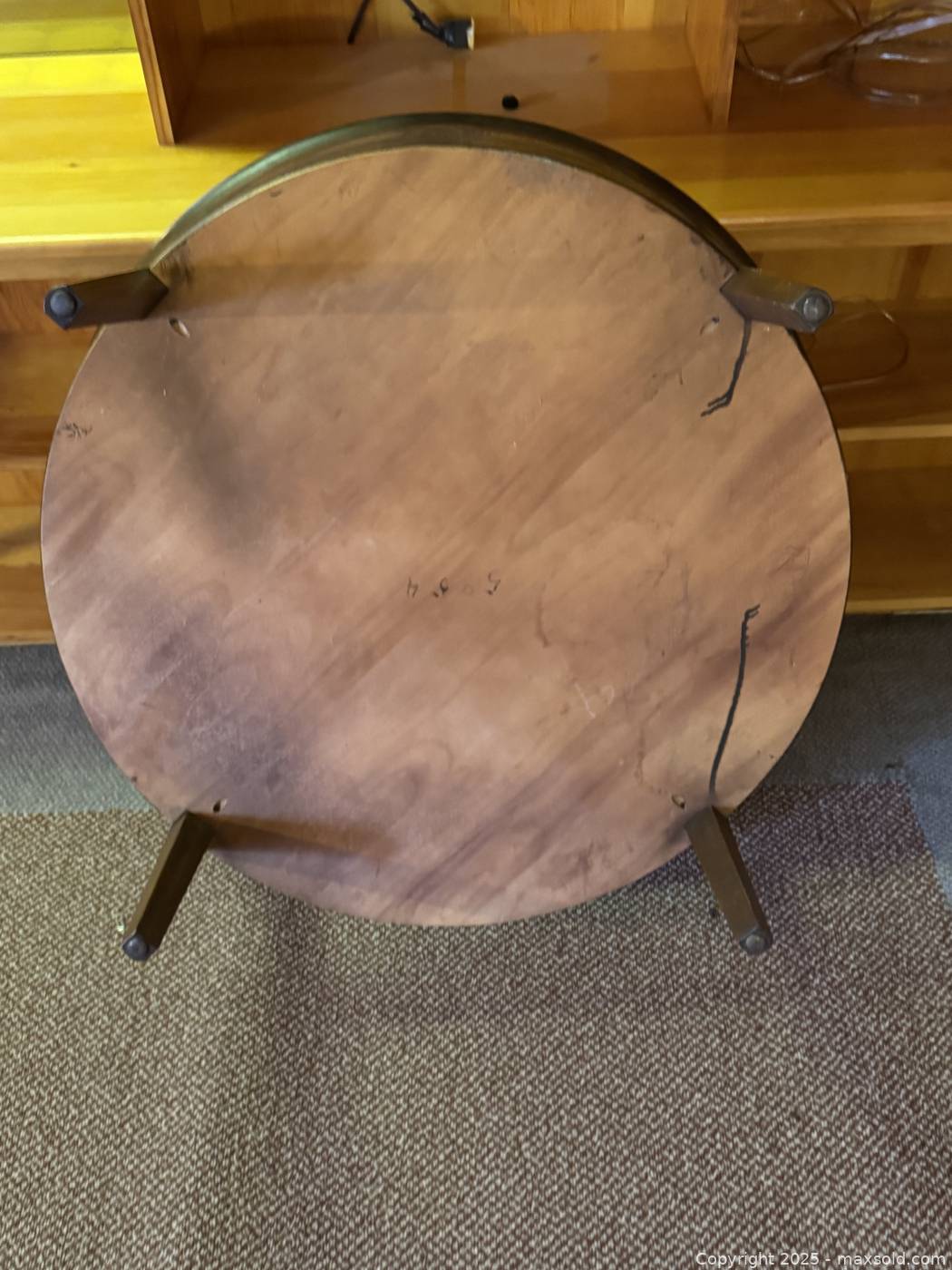 Vintage Round Solid Wood Coffee Table | Maxsold