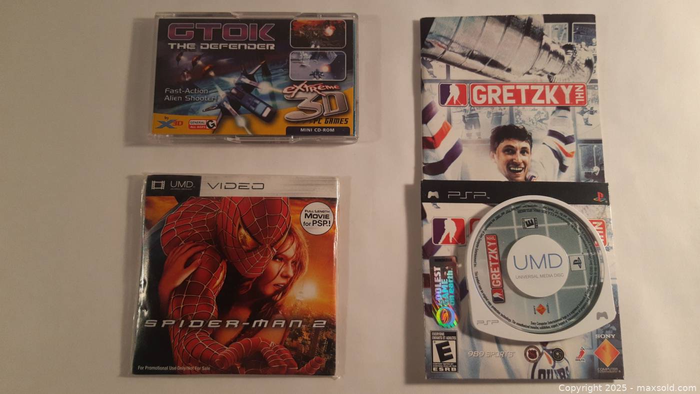 Game Mini Psp Rom Gretzky NHL PSP Game, Spider-Man 2 UMD, GTOK The Defender PC Mini CD ...