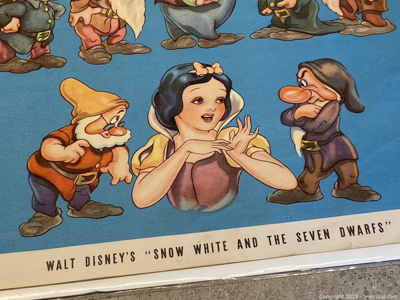 Vintage 1938 Walt Disney Snow White and the Seven Dwarfs Print | Maxsold