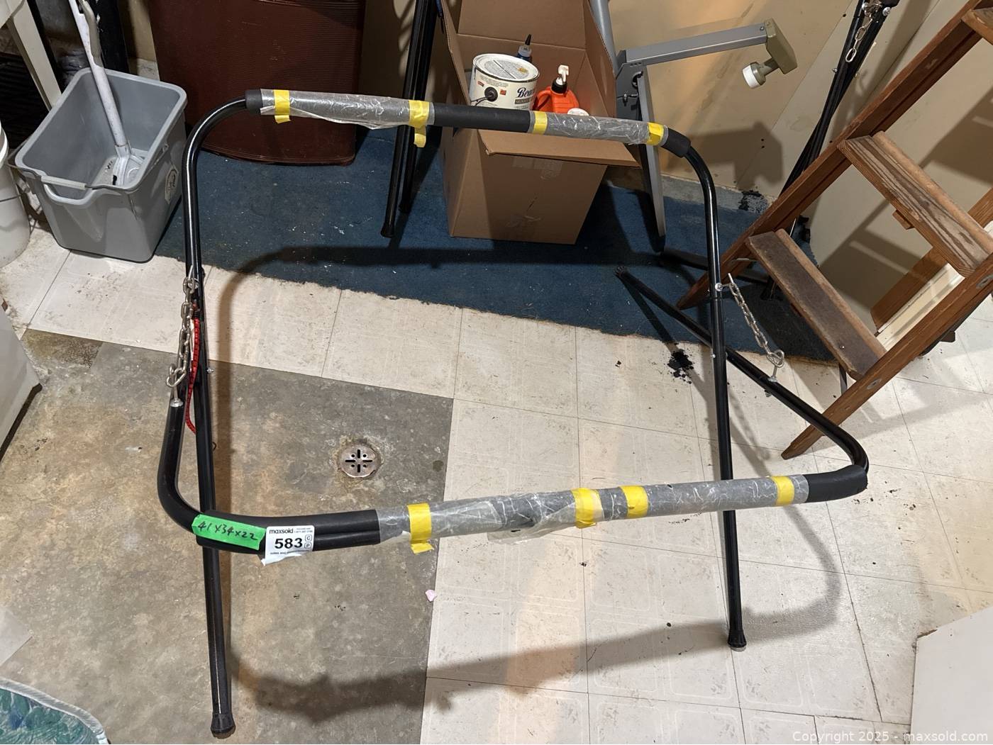 Two Folding Metal Racks with Foam Protectors for RC Plane Construction ...