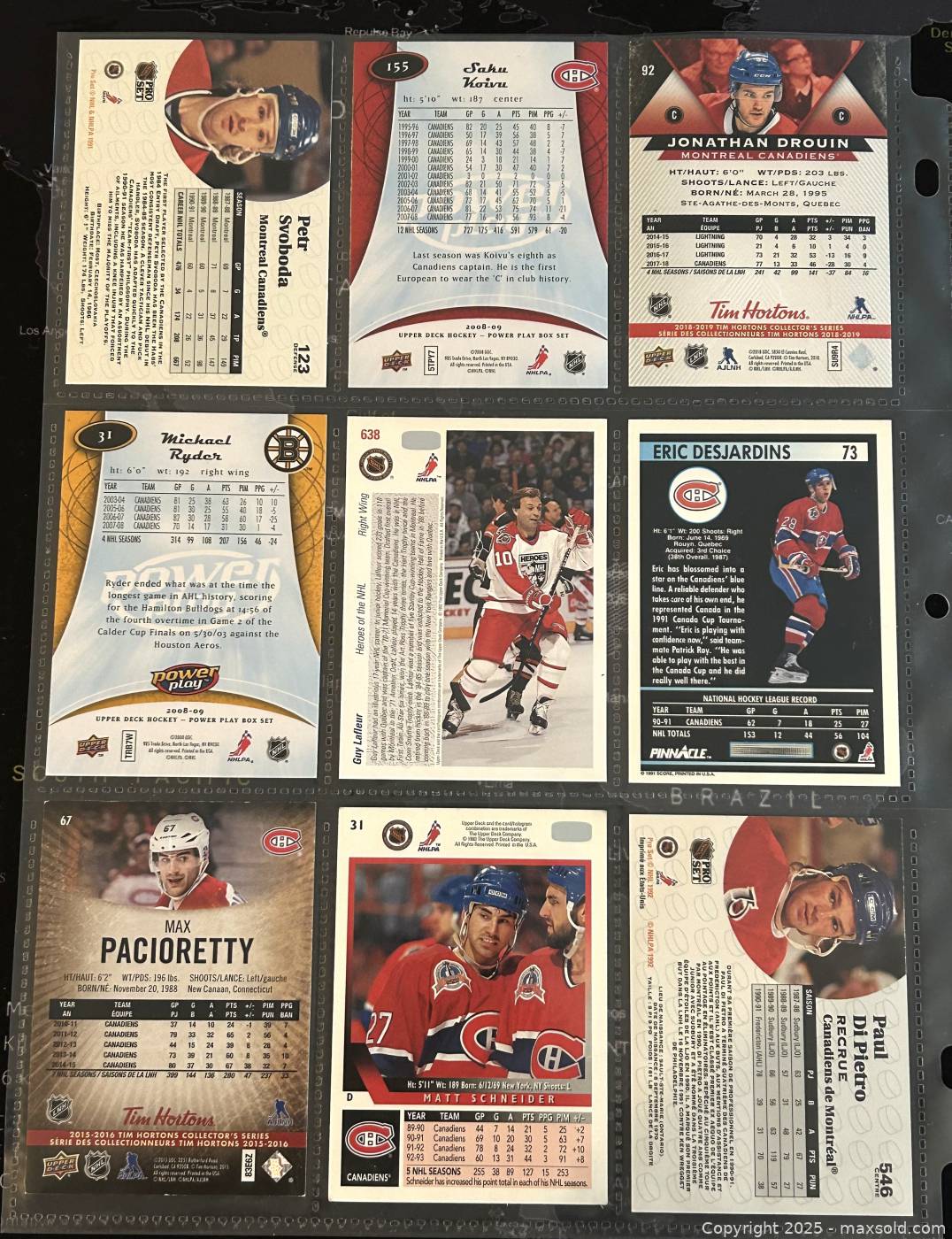 Trudeau Card 27 Montreal Canadiens Player Collectible Trading Cards | Maxsold