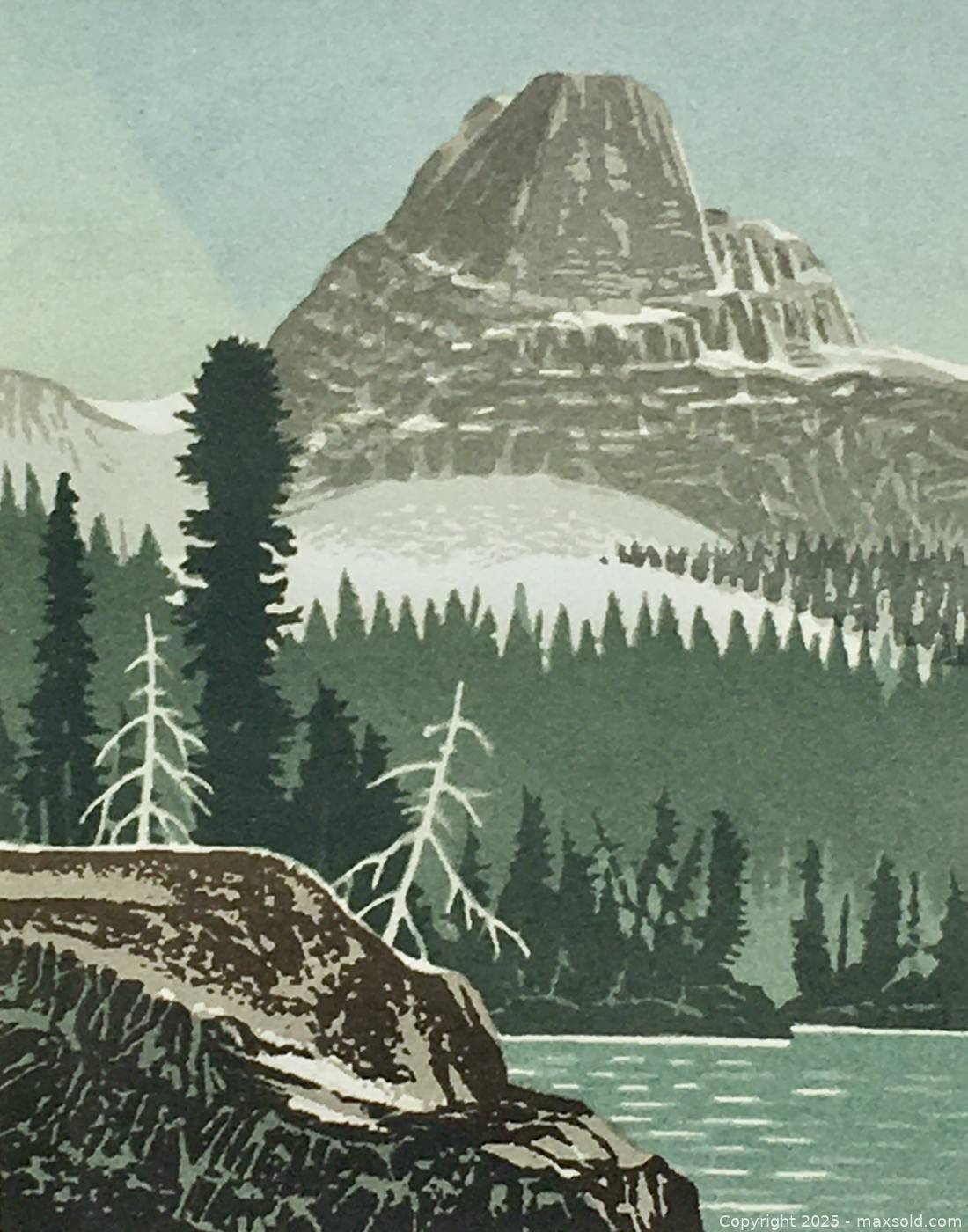 George Weber signed serigraph landscape print | Maxsold